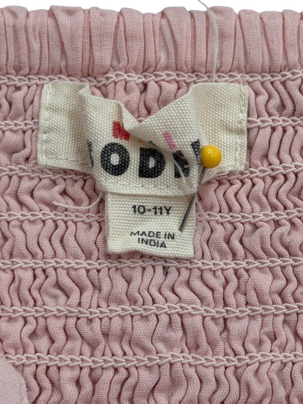 Mini Boden Girls 10-11 Yrs Remy Dress Sleeveless Pink Boucle Fruit Cotton Button - Picture 3 of 6